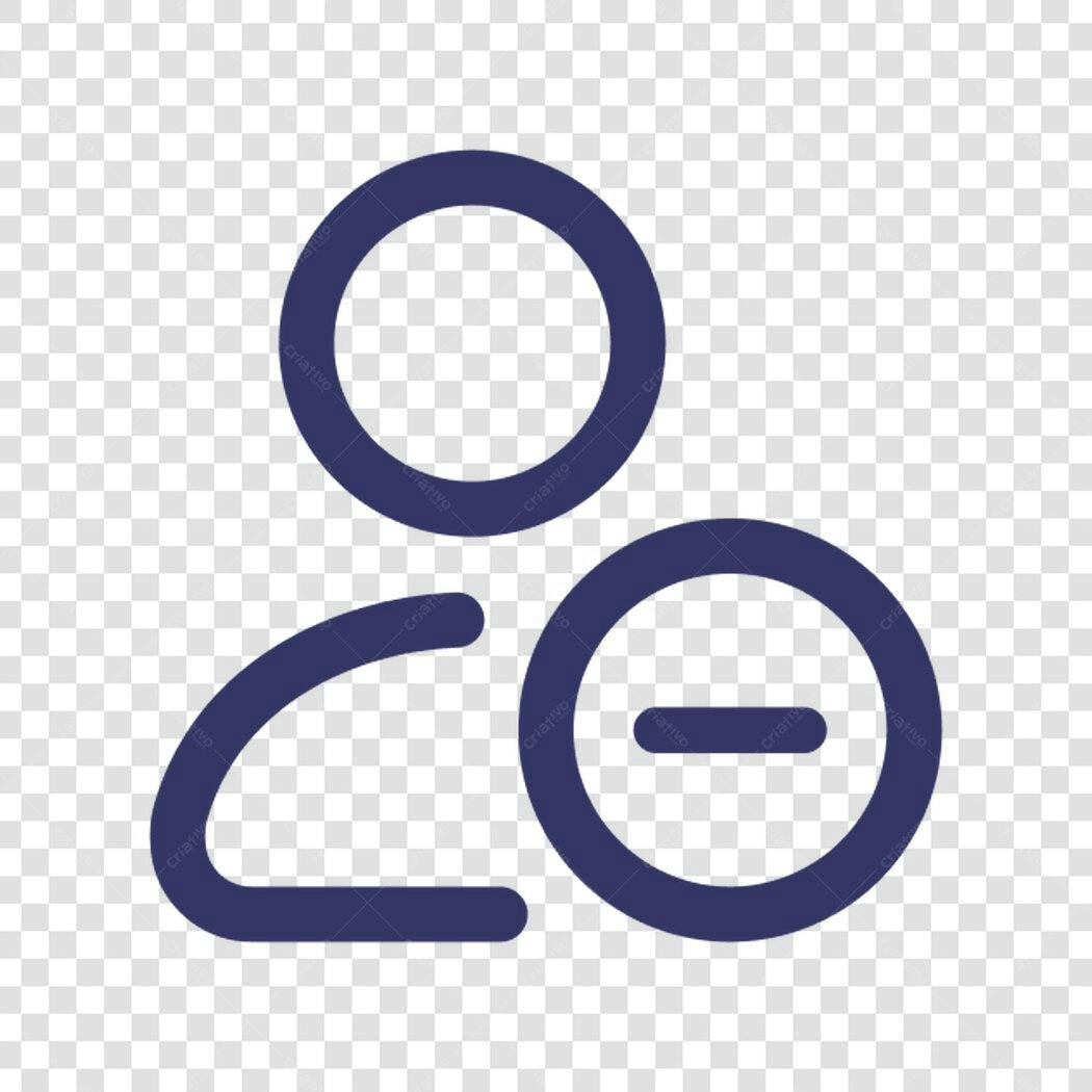 Ícone Usuário Remover PNG com fundo transparente