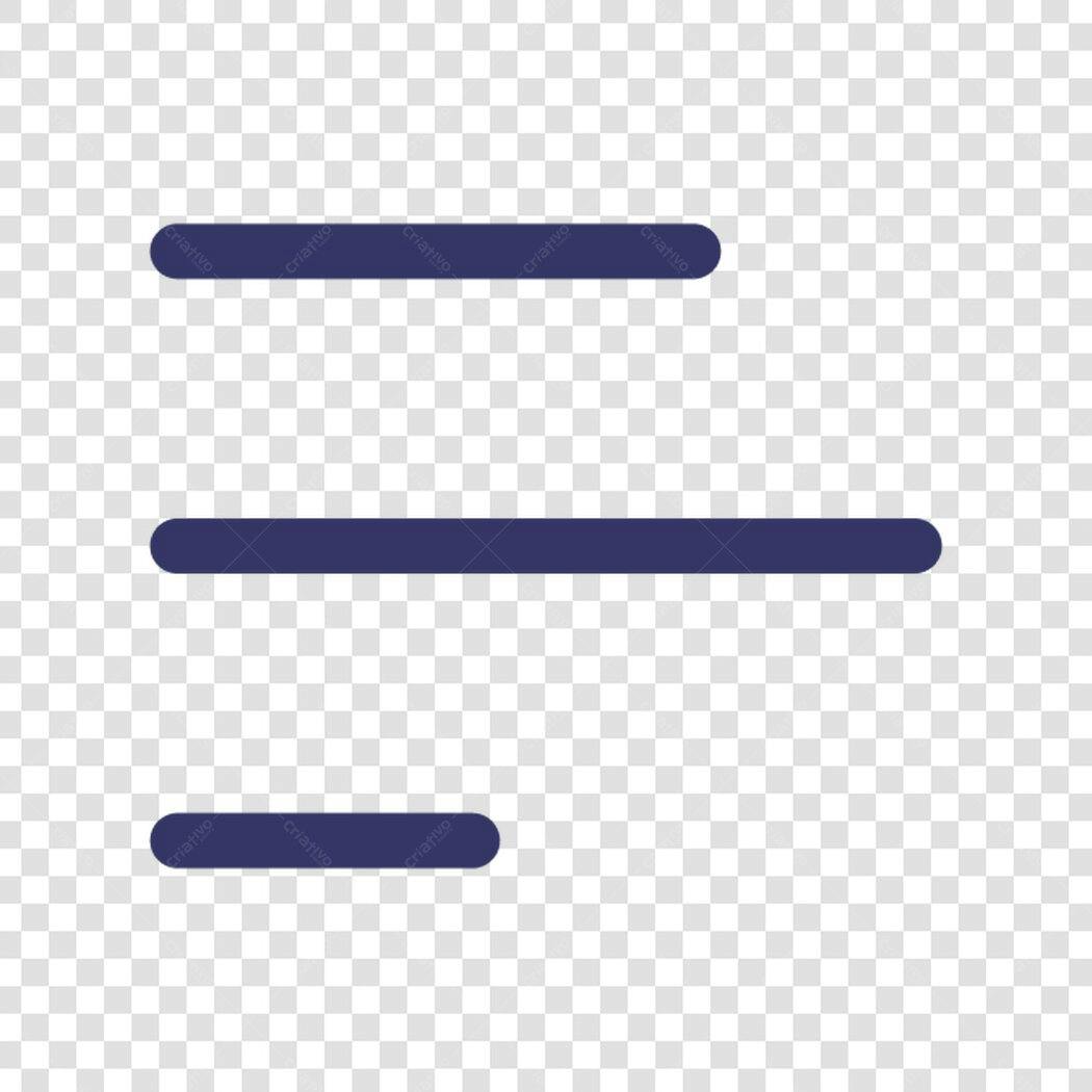 Icone Menu Hambúrguer PNG com fundo transparente