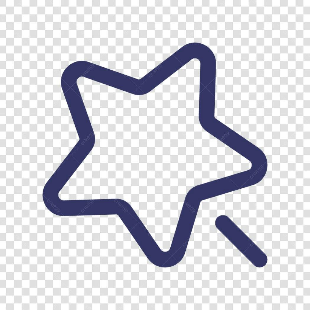 Icone Estrela Azul PNG com fundo transparente