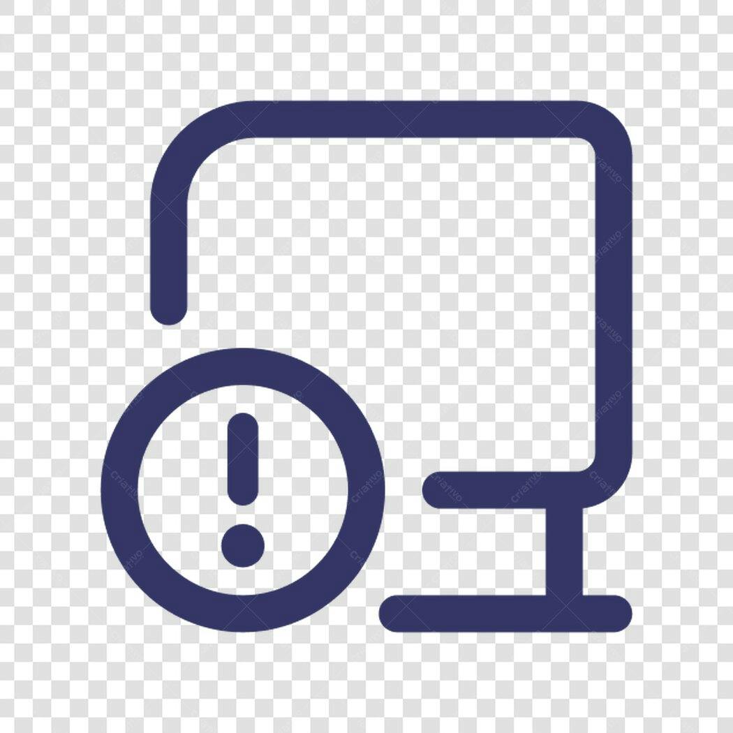 Icone Alerta Computador PNG com fundo transparente