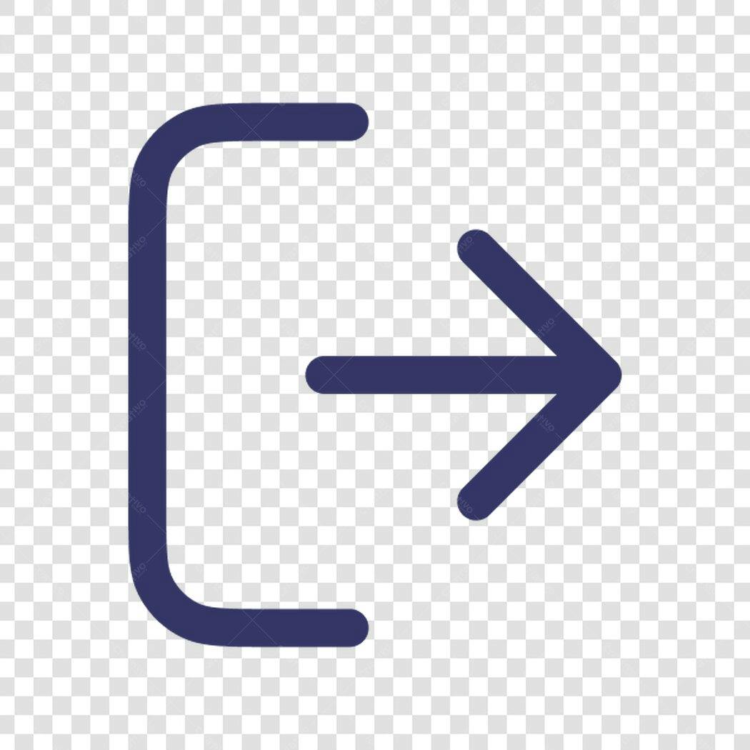 Ícone de saída PNG com fundo transparente