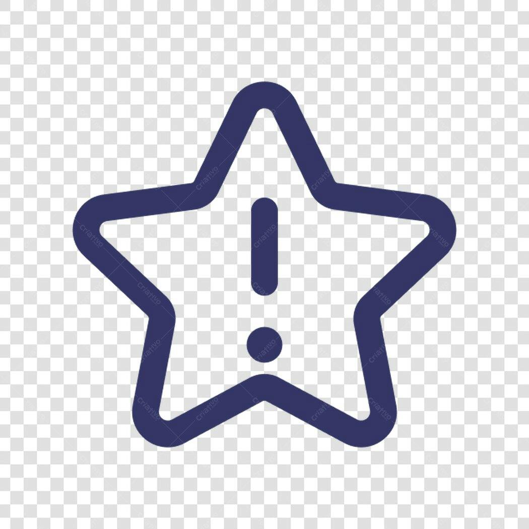 Icone Alerta Estrela PNG com fundo transparente