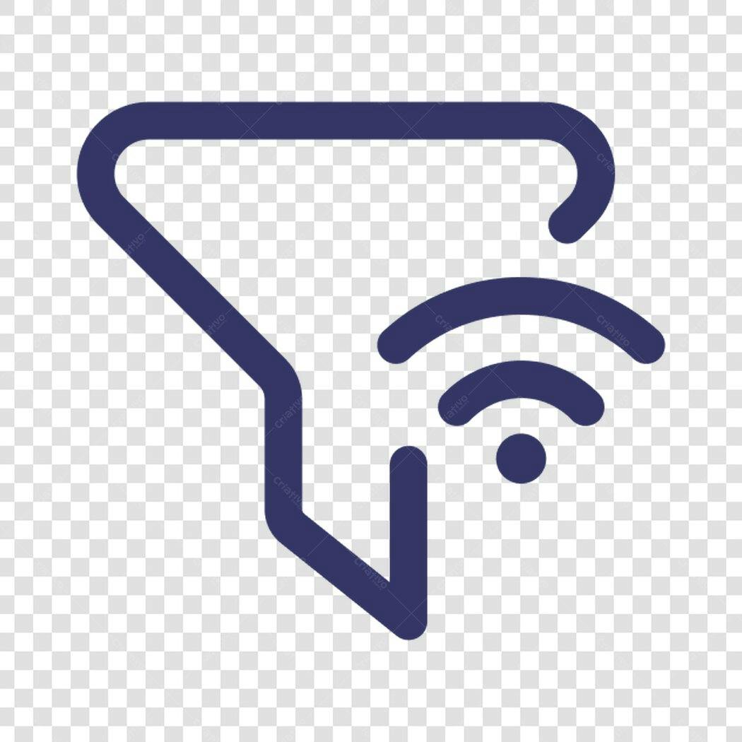 Ícone Wifi e Funil PNG com fundo transparente
