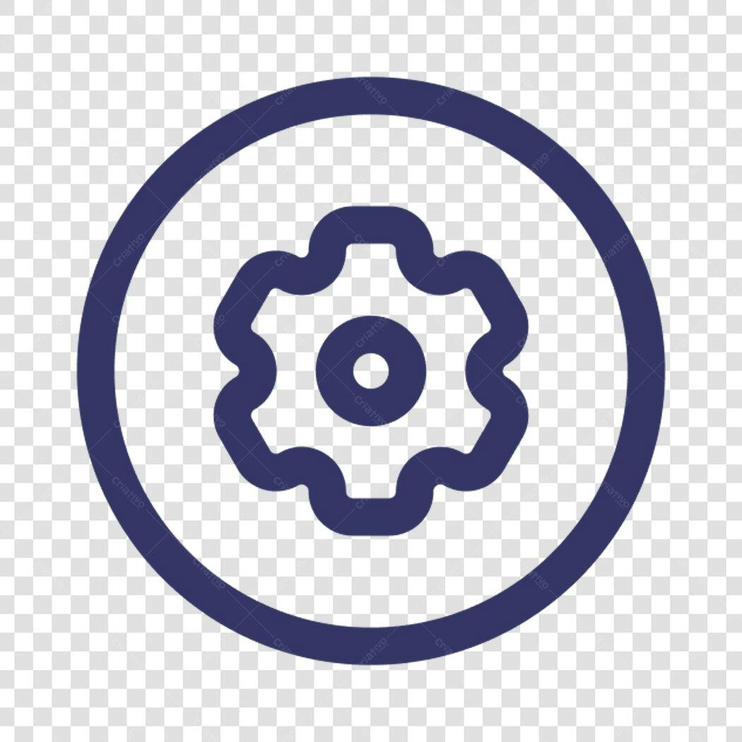 Ícone de Engrenagem PNG com fundo transparente