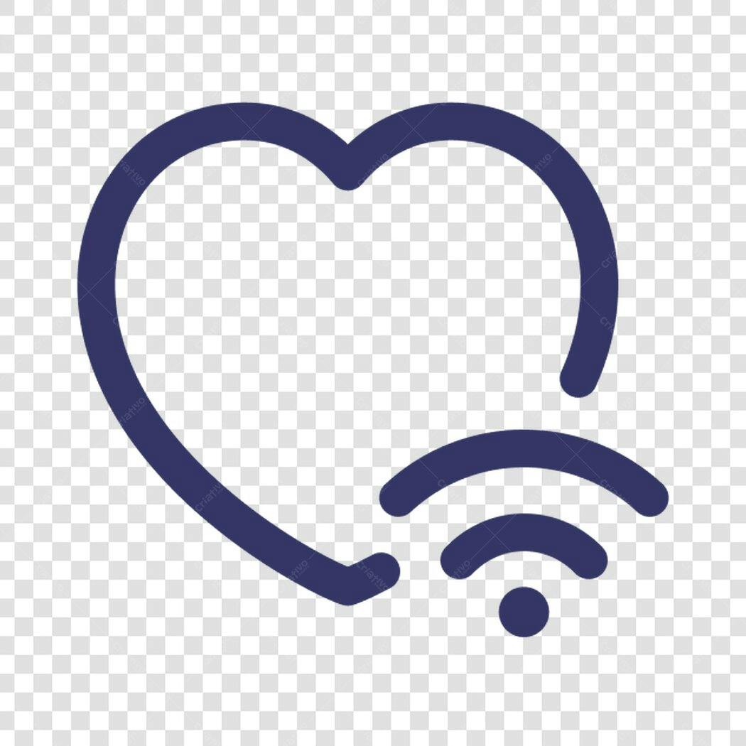Ícone Wifi Amor PNG com fundo transparente