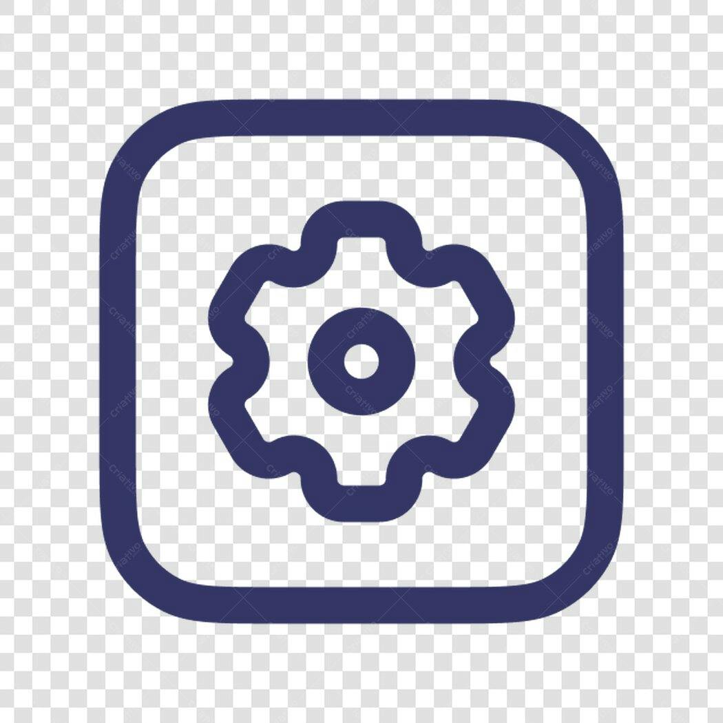 Ícone de engrenagem PNG com fundo transparente