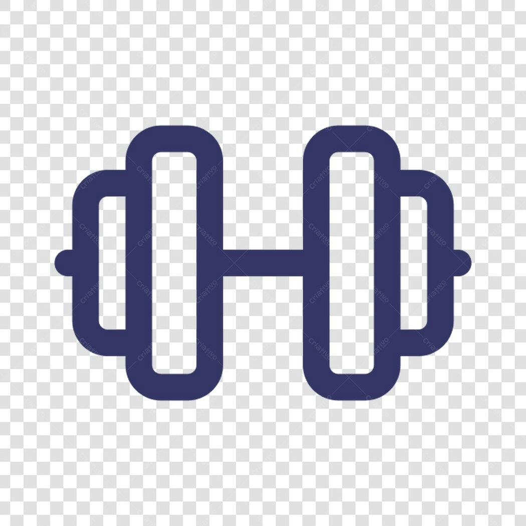 Icone academia halteres PNG com fundo transparente