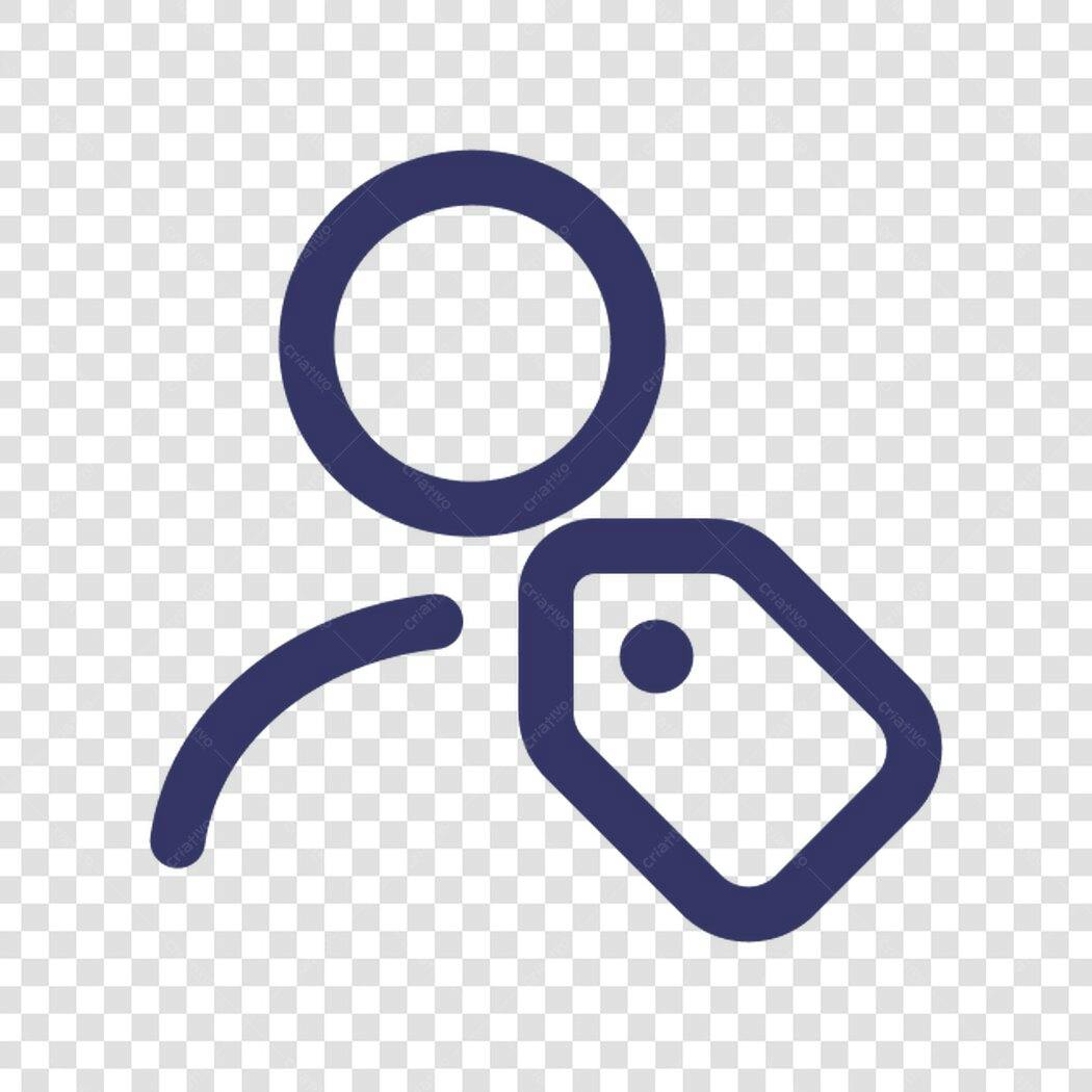 Ícone Pessoa com Tag PNG com fundo transparente