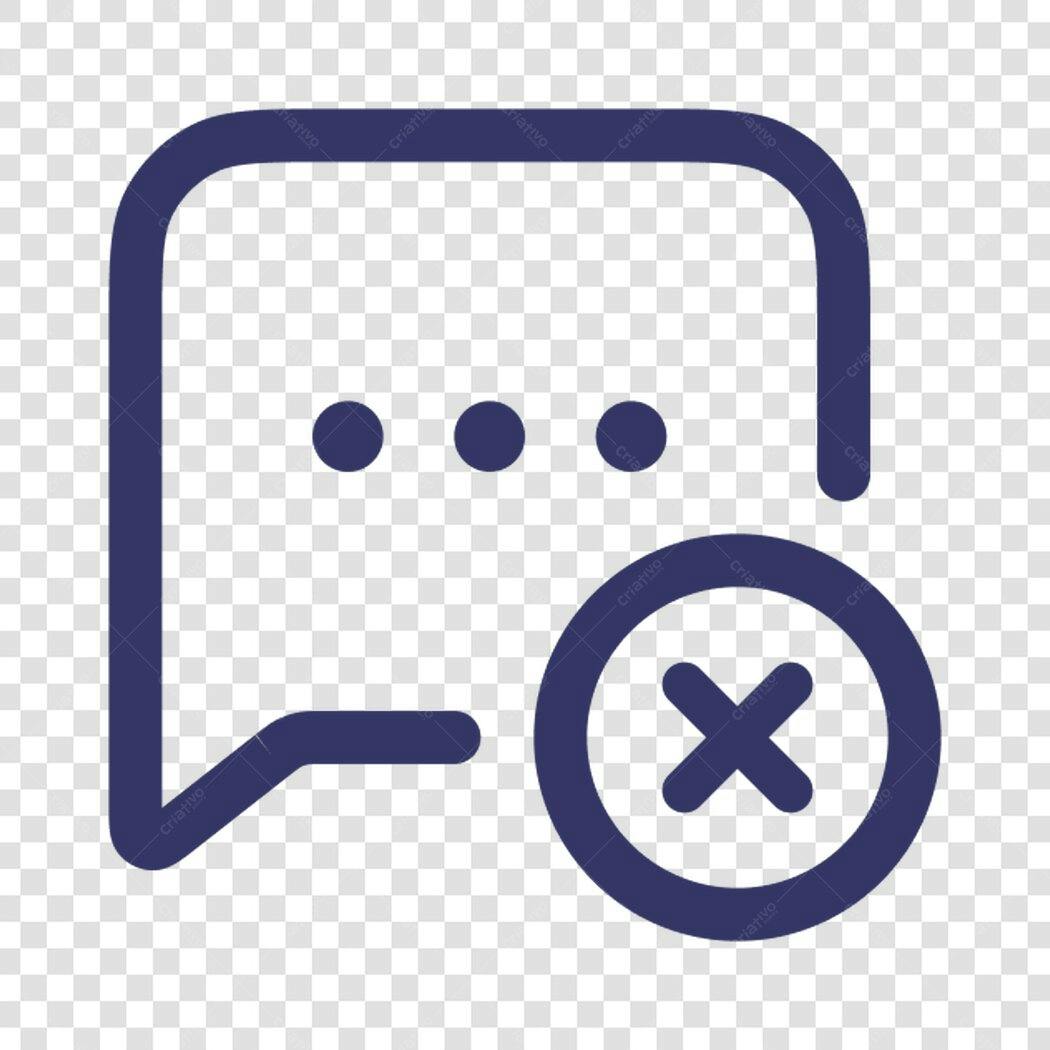 Icone Mensagem Cancelada PNG com fundo transparente