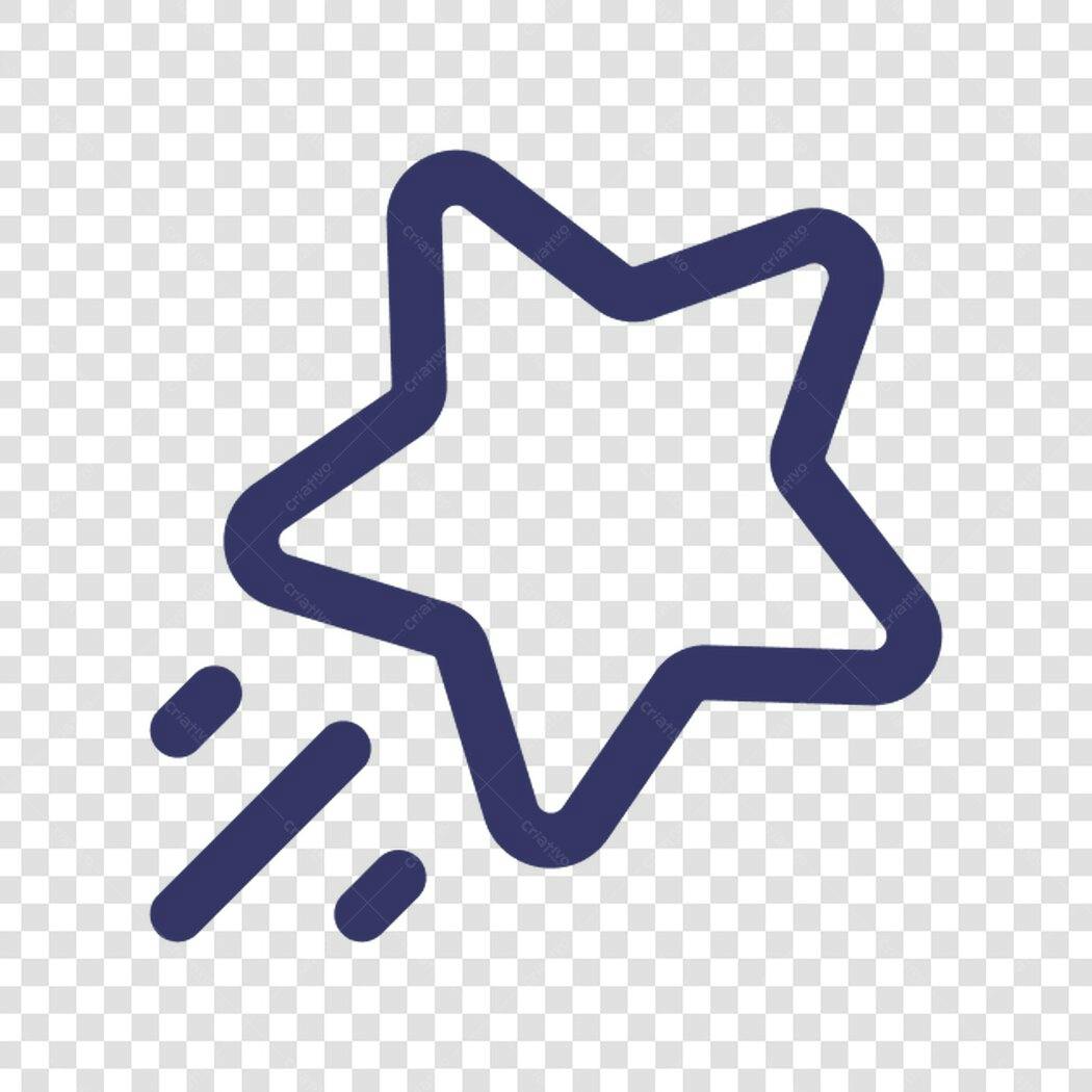 Ícone Estrela Cadente PNG com fundo transparente