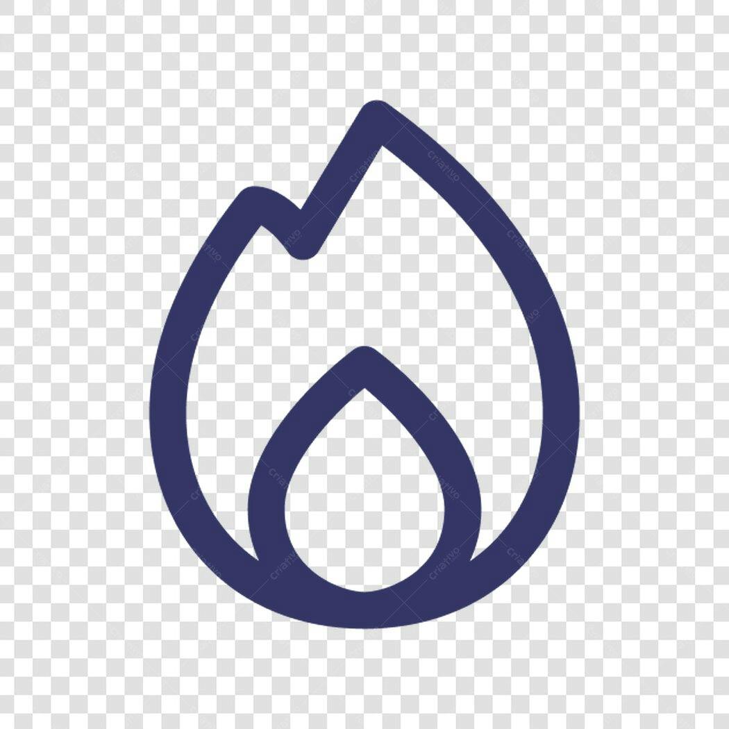 Ícone Chama PNG com fundo transparente