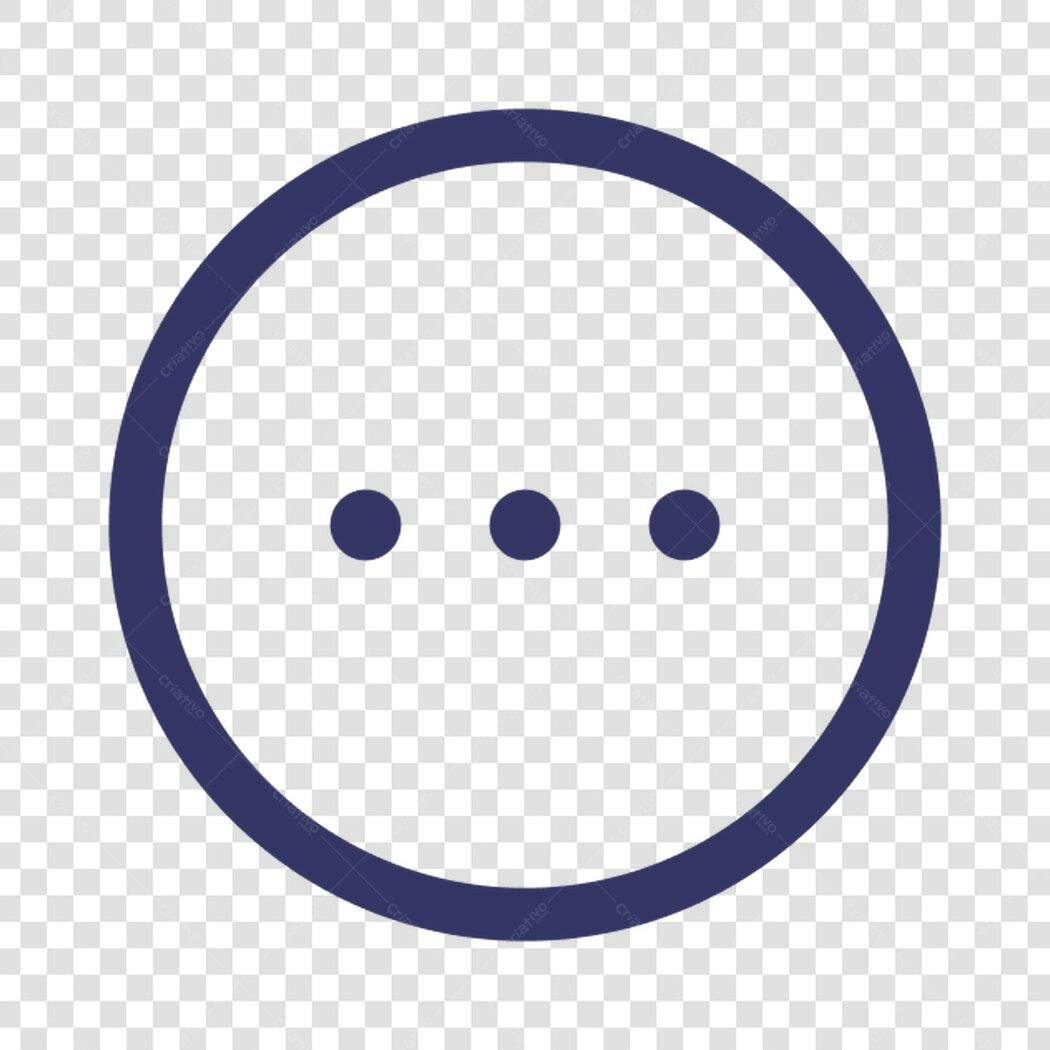 Ícone Menu Três Pontos PNG com fundo transparente