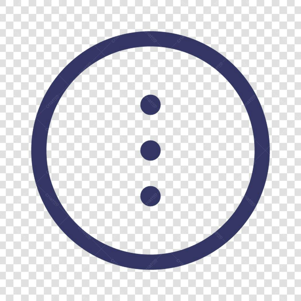 Ícone Menu três pontos PNG com fundo transparente