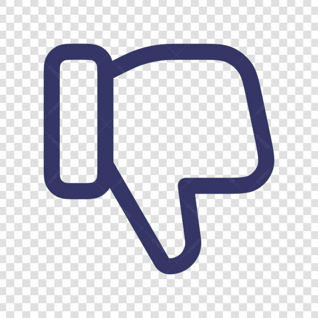 Ícone de desaprovação PNG com fundo transparente