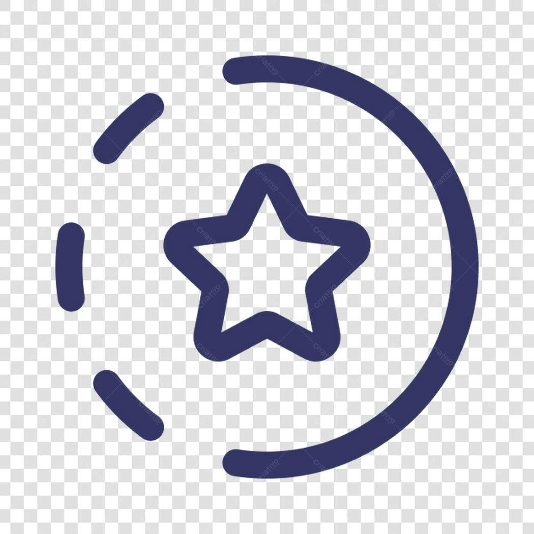 Ícone Estrela em Movimento PNG com fundo transparente