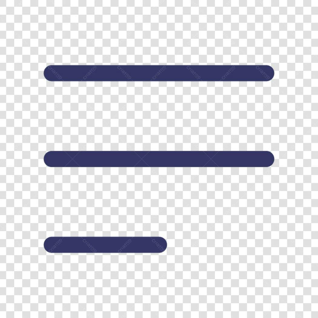 Ícone Menu Hambúrguer PNG com fundo transparente