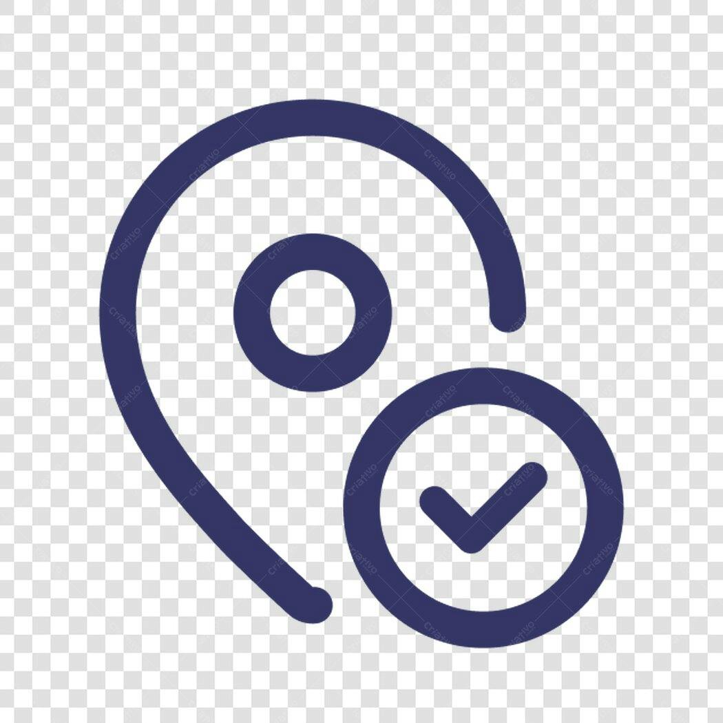 Icone de localização confirmada PNG com fundo transparente