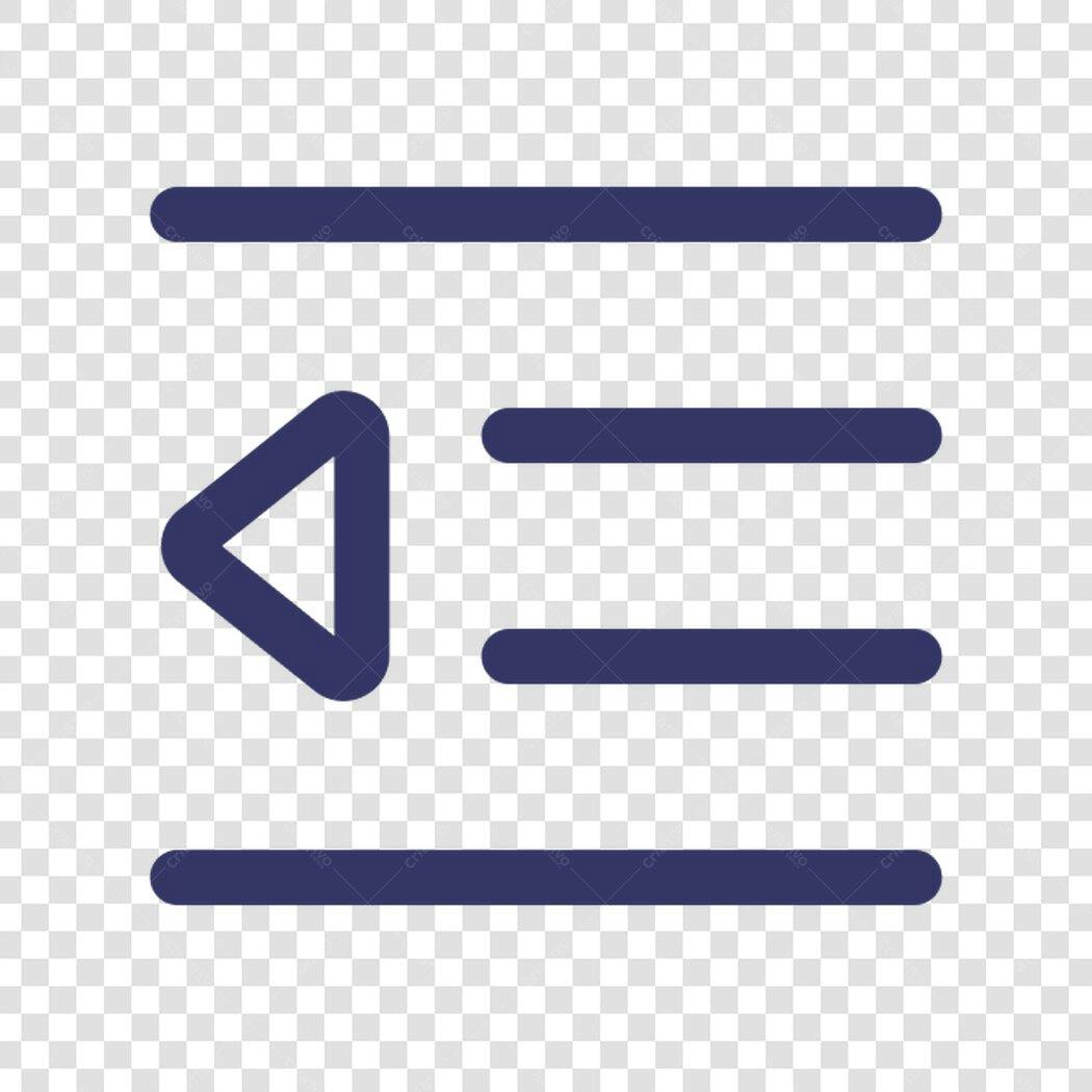 Ícone Menu Lateral PNG com fundo transparente