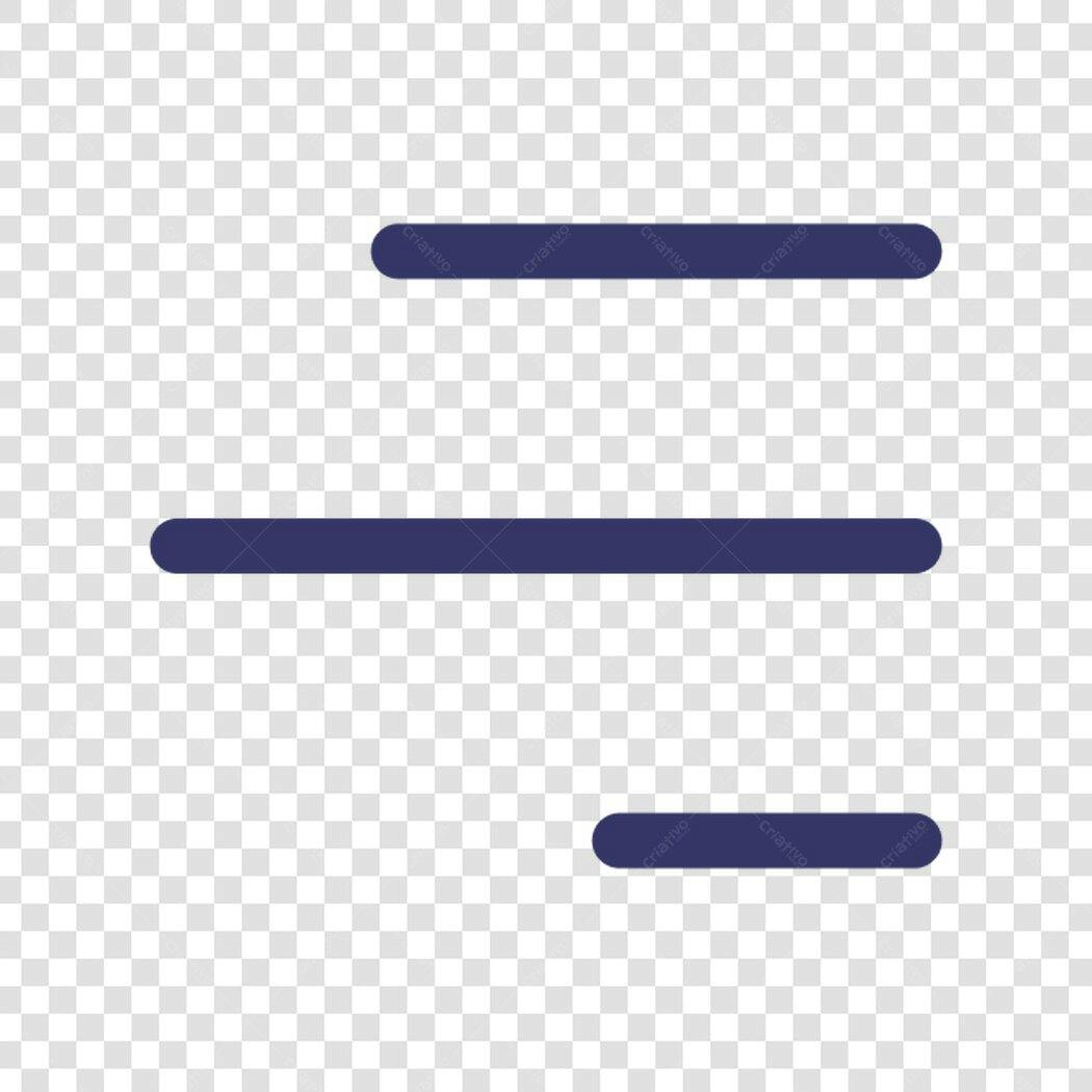 Ícone Menu Hambúrguer PNG com fundo transparente