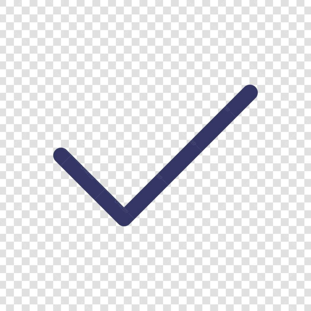 Ícone de Check Azul PNG com fundo transparente