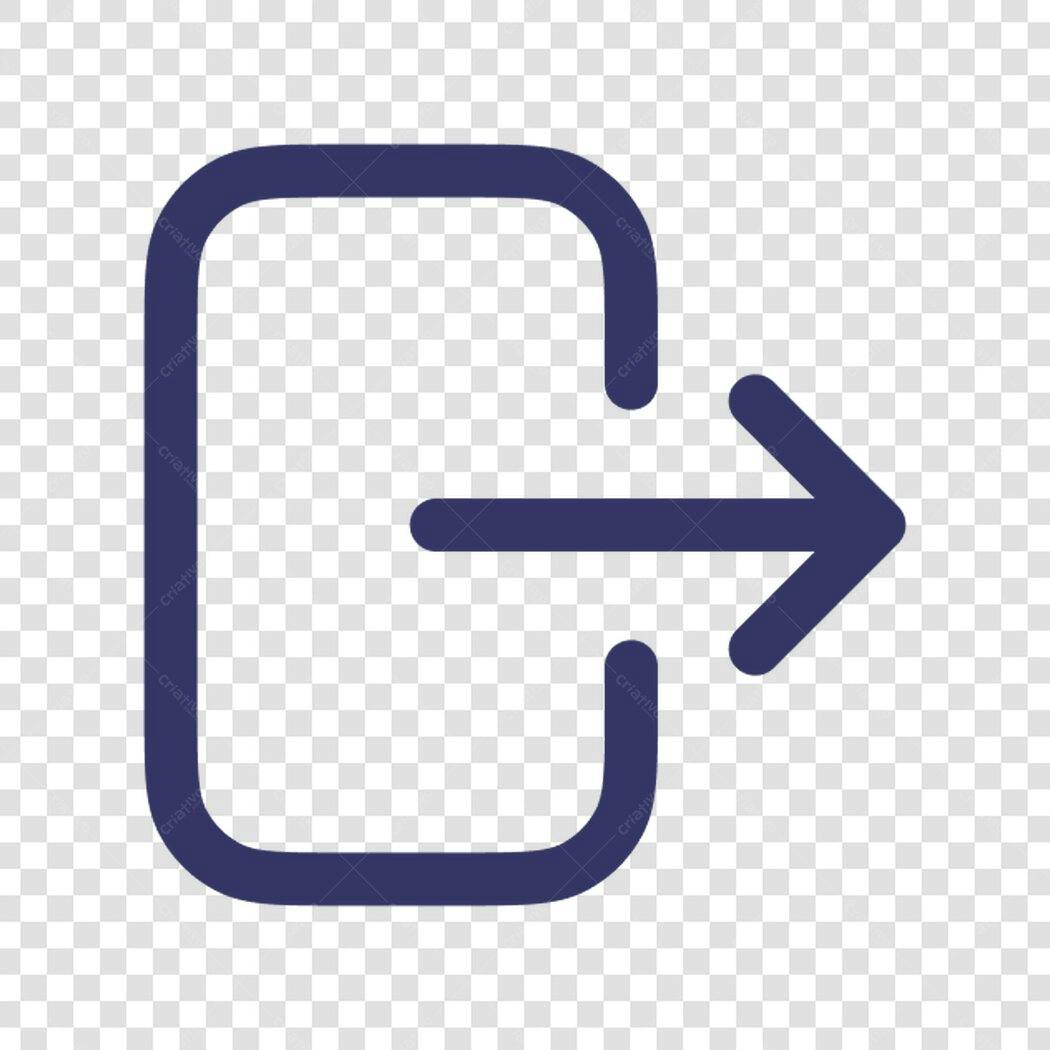 Icone de saída PNG com fundo transparente