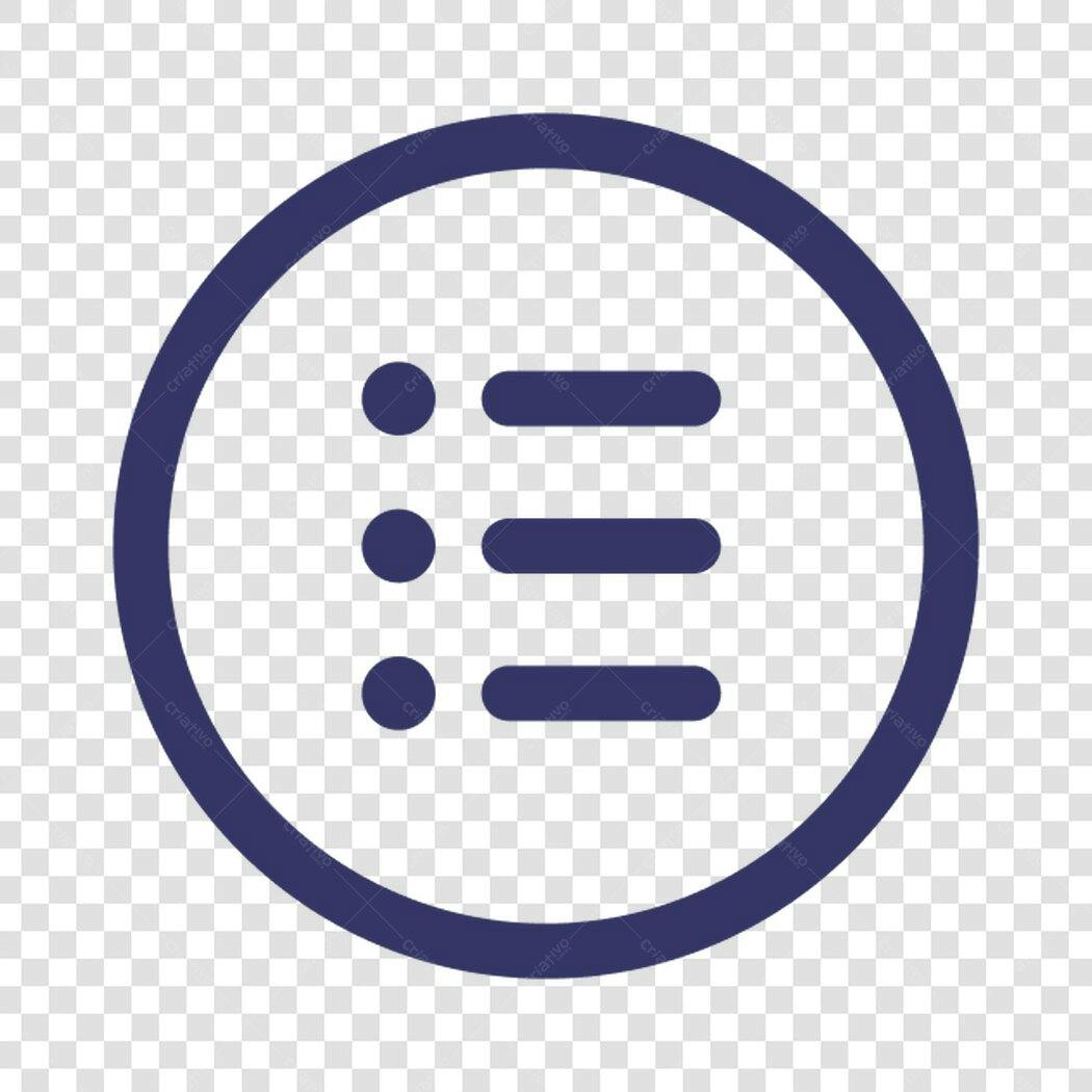 Ícone Menu Listagem PNG com fundo transparente