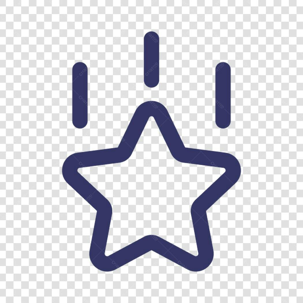 Ícone Estrela Brilhante PNG com fundo transparente