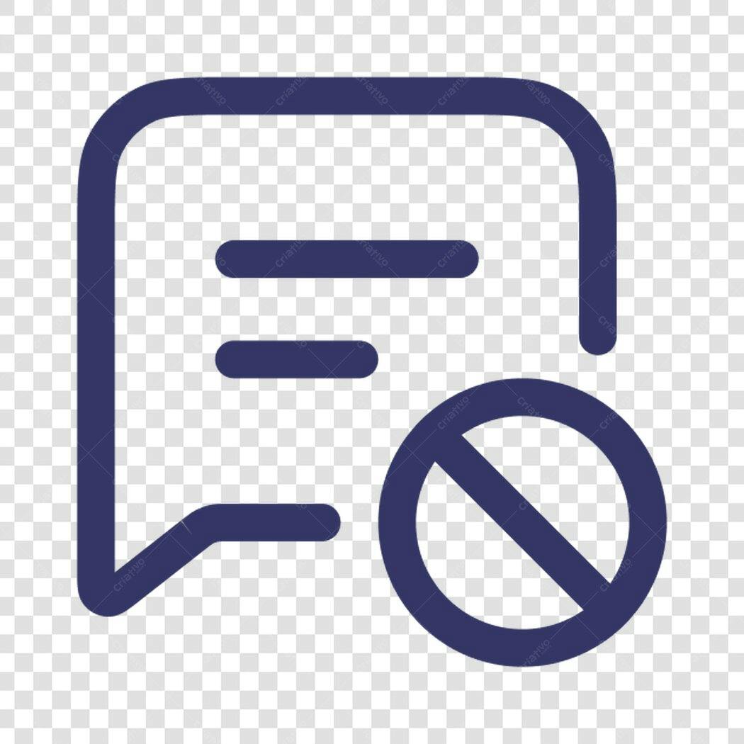 Ícone de mensagem bloqueada PNG com fundo transparente