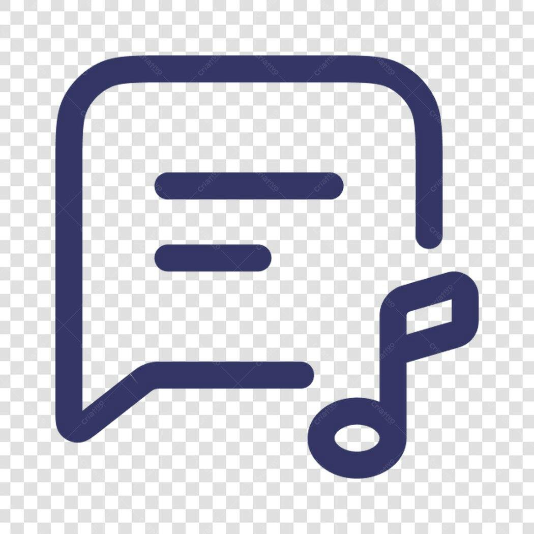Ícone Música Playlist PNG com fundo transparente