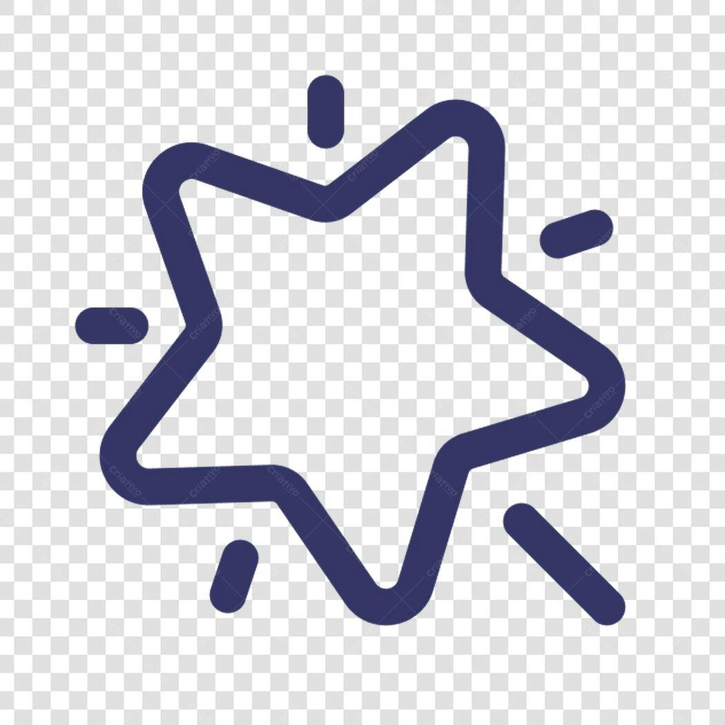 Ícone Estrela Brilhante PNG com fundo transparente