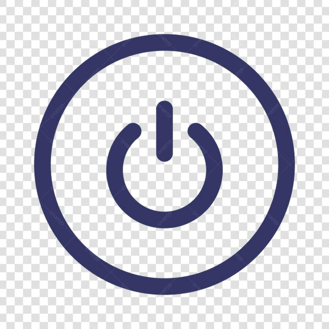 Ícone Botão Power PNG com fundo transparente