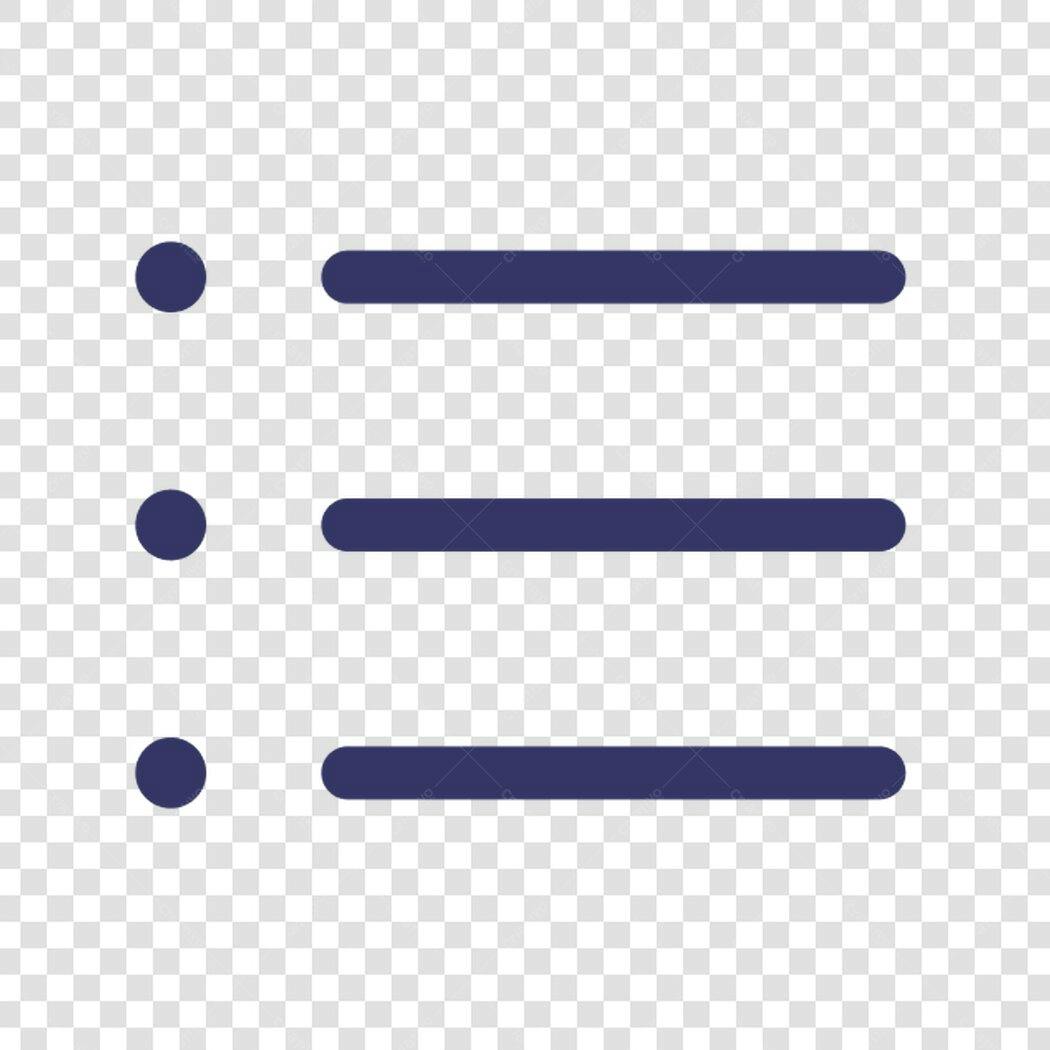 Icone Menu Listagem PNG com fundo transparente
