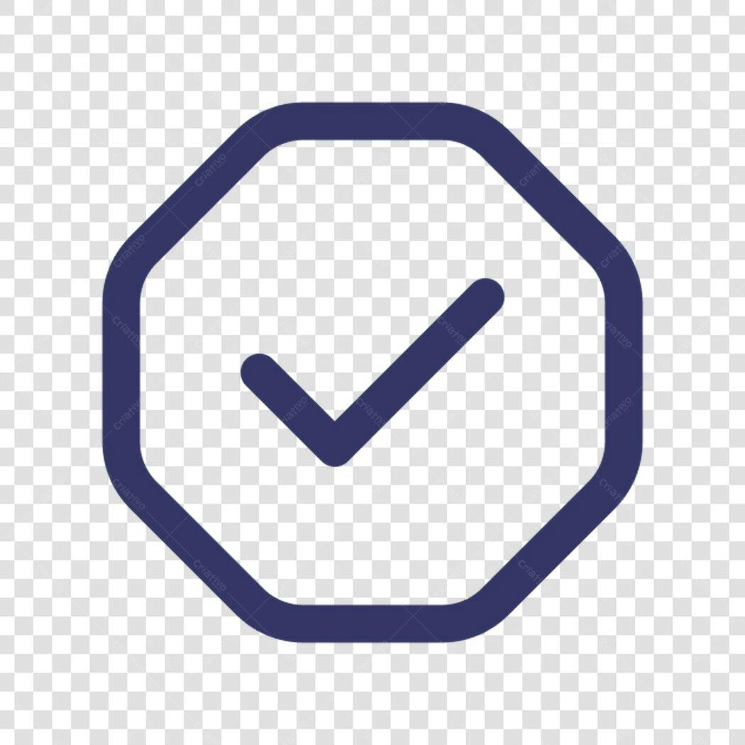 Ícone de Check Azul PNG com fundo transparente