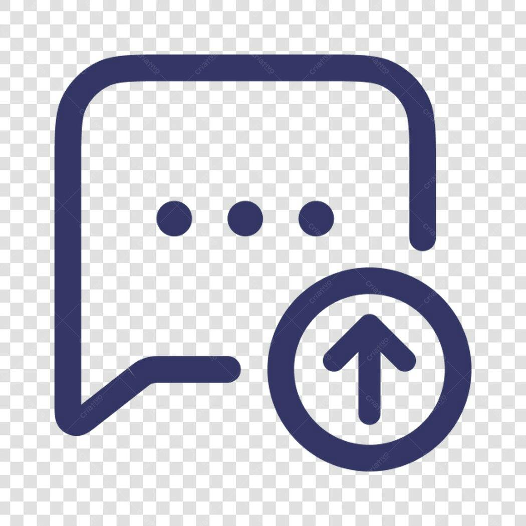 Ícone Mensagem Upload PNG com fundo transparente