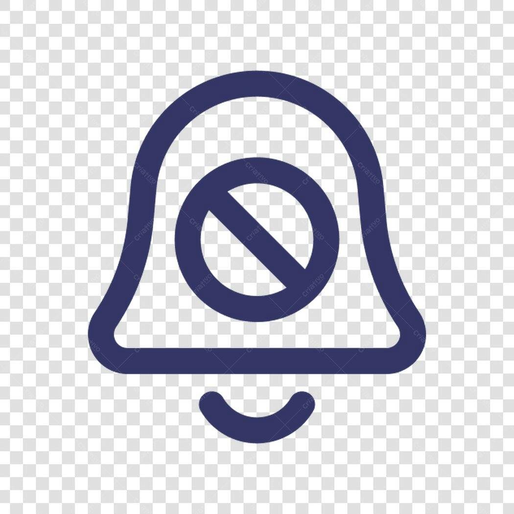 Ícone Notificação Silenciosa PNG com fundo transparente