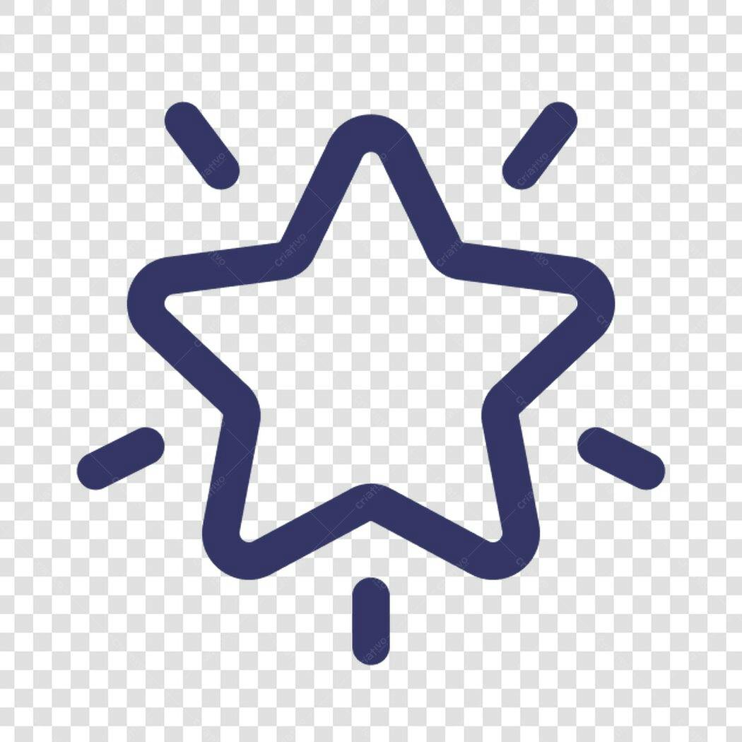 Ícone Estrela Brilhante PNG com fundo transparente