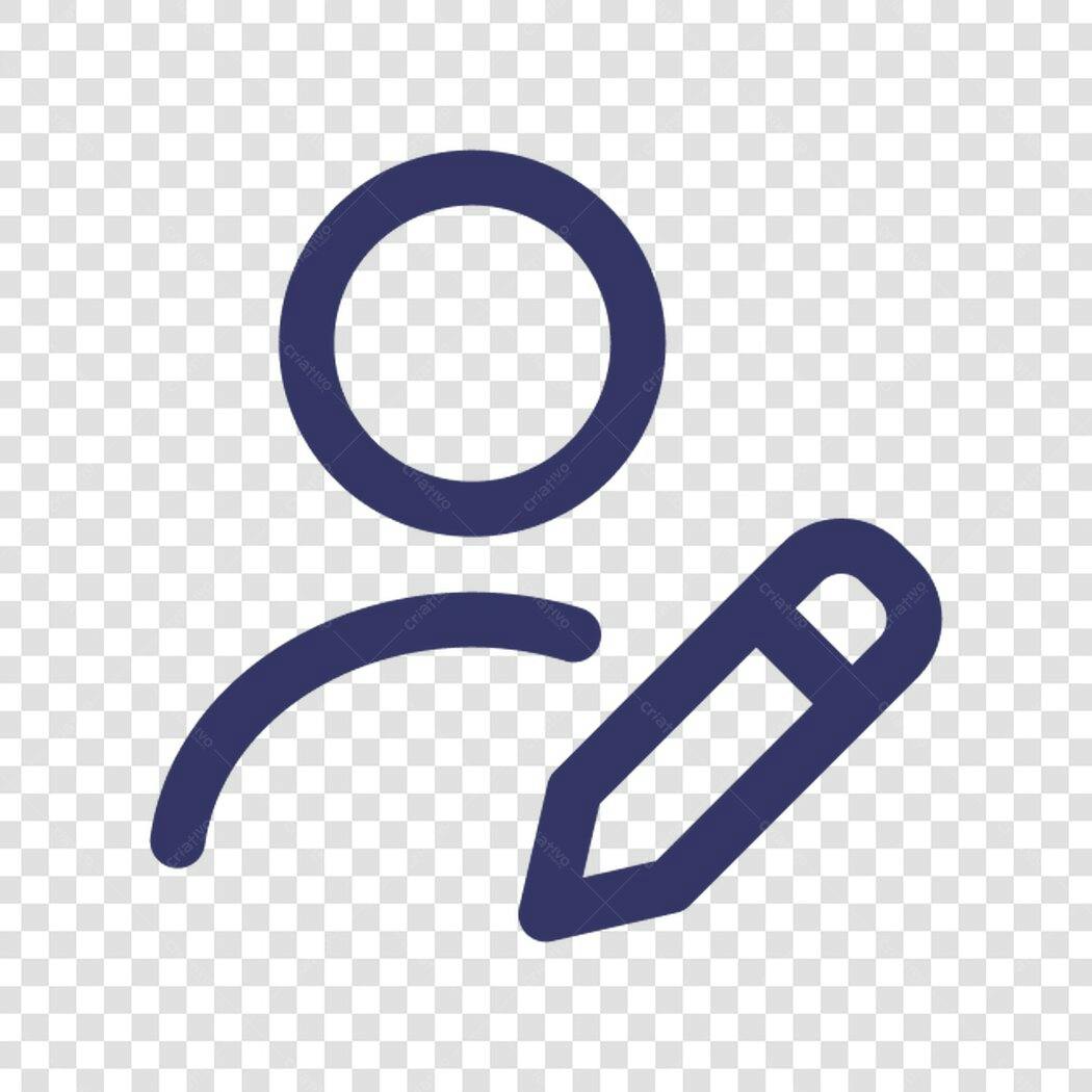 Ícone Usuário Editando PNG com fundo transparente