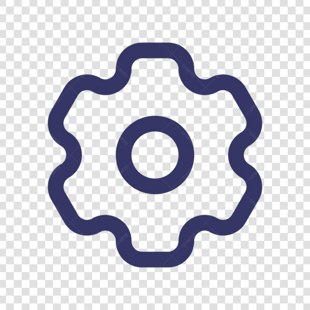 Icone de Engrenagem PNG com fundo transparente