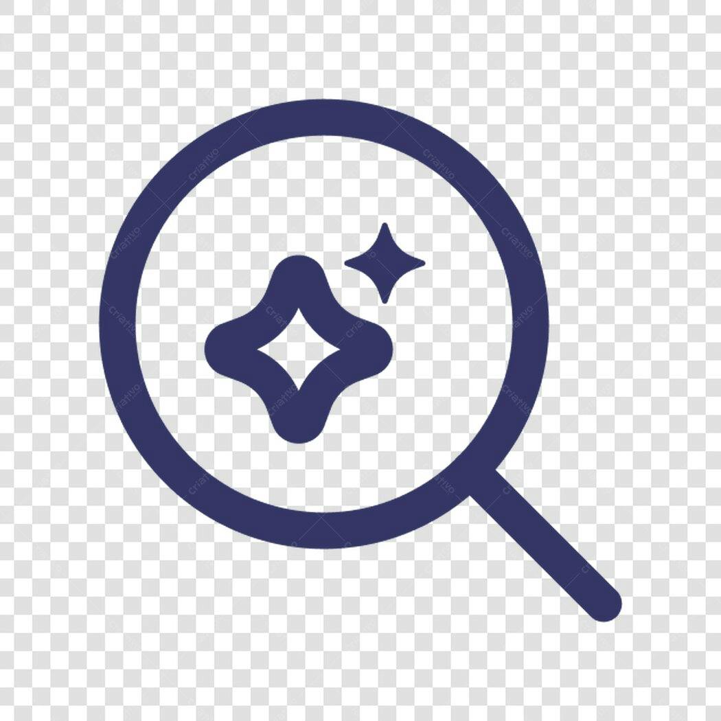 Icone Busca Qualidade PNG com fundo transparente