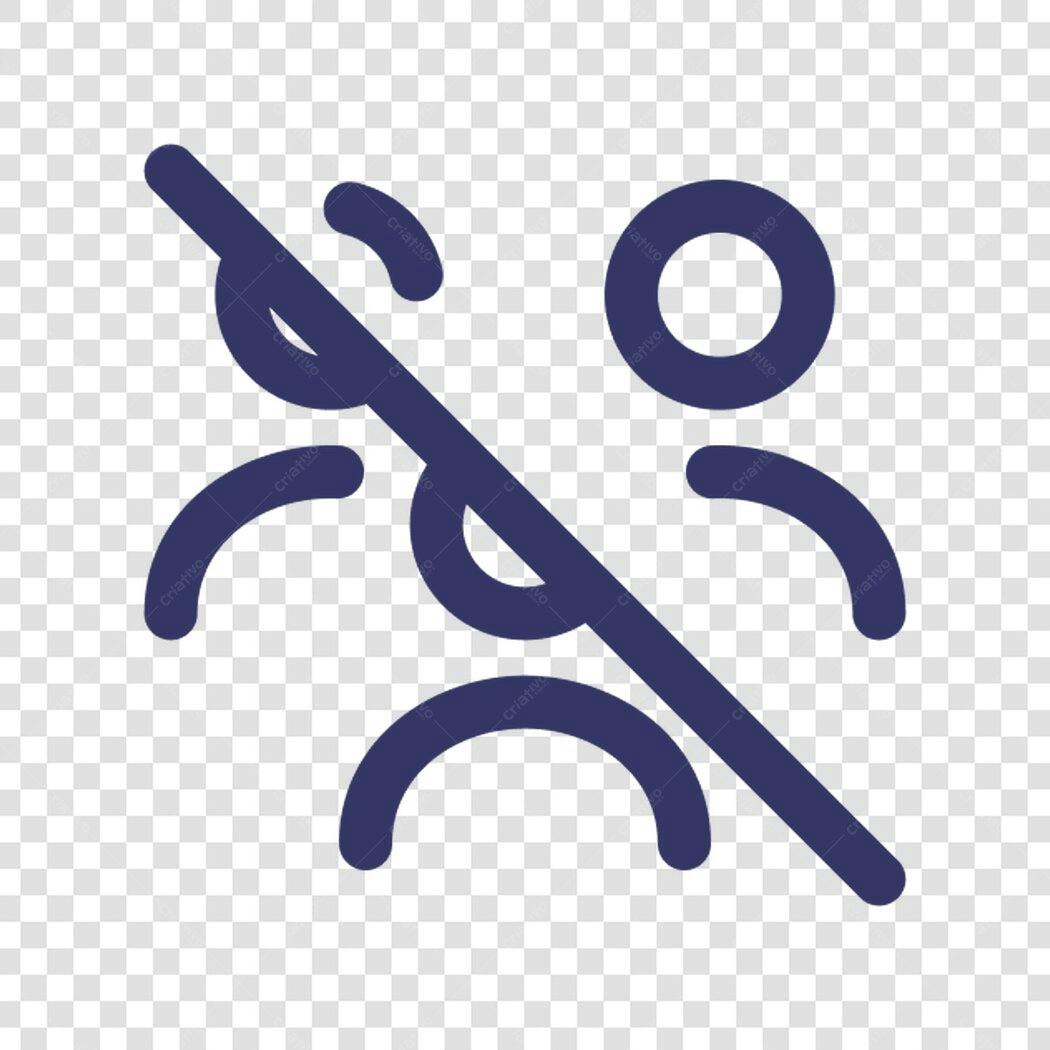 Ícone Bloqueio de Usuários PNG com fundo transparente