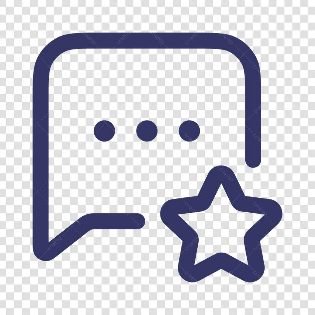Icone de Feedback com Estrela PNG com fundo transparente