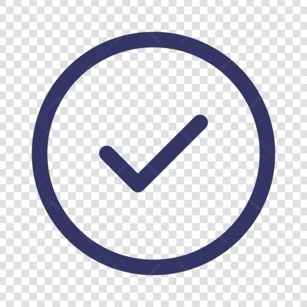 Ícone de Check Azul PNG com fundo transparente