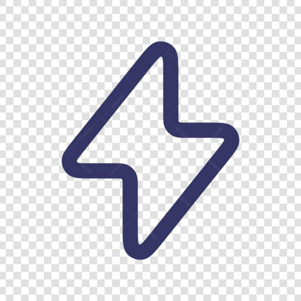 Ícone Raio PNG com fundo transparente