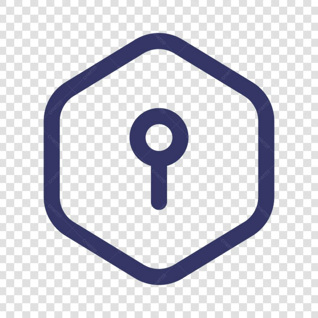 Ícone Busca Hexagonal PNG com fundo transparente
