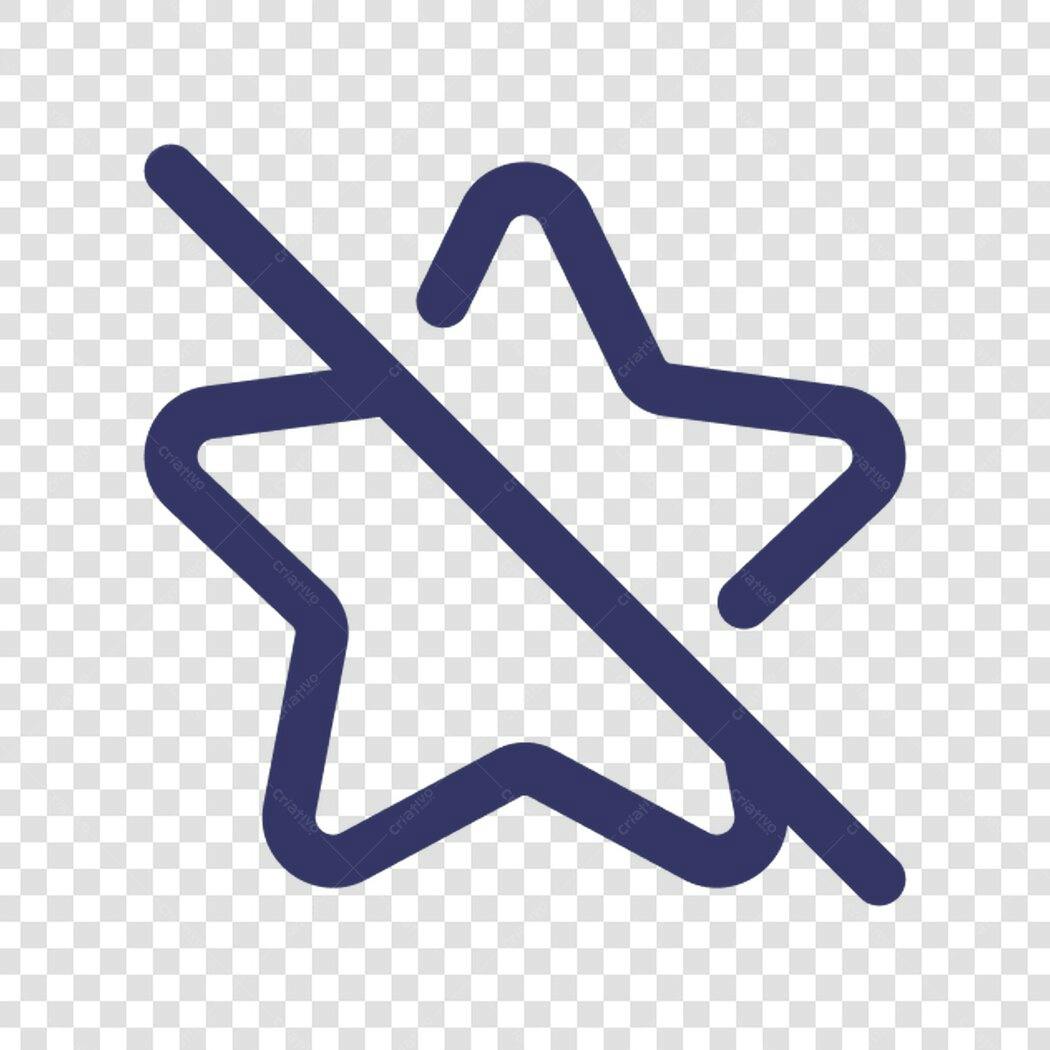 Icone Estrela Desativada PNG com fundo transparente