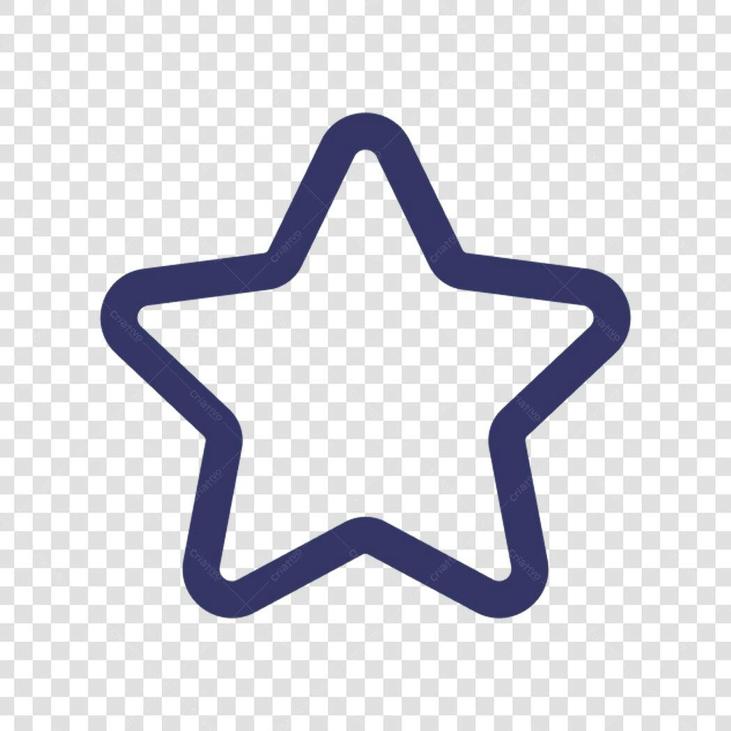 Ícone Estrela PNG com fundo transparente