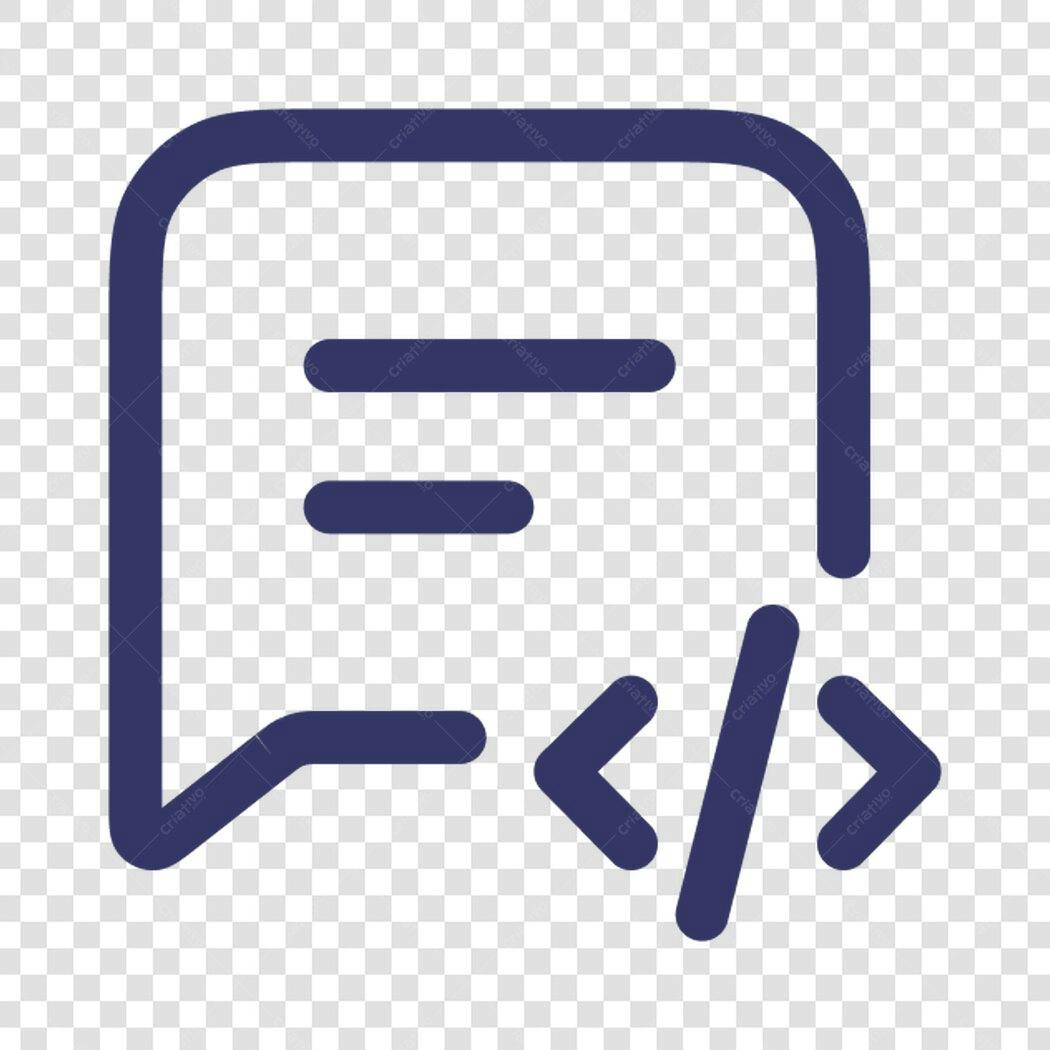Ícone de código PNG com fundo transparente