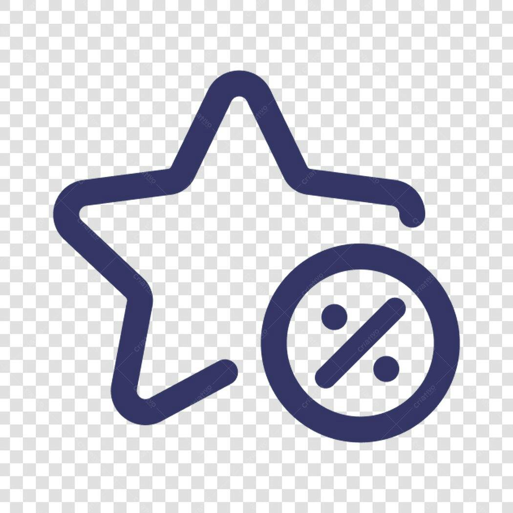 Icone Desconto Estrelado PNG com fundo transparente