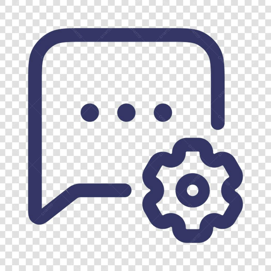 Icone de Configurações de Chat PNG com fundo transparente