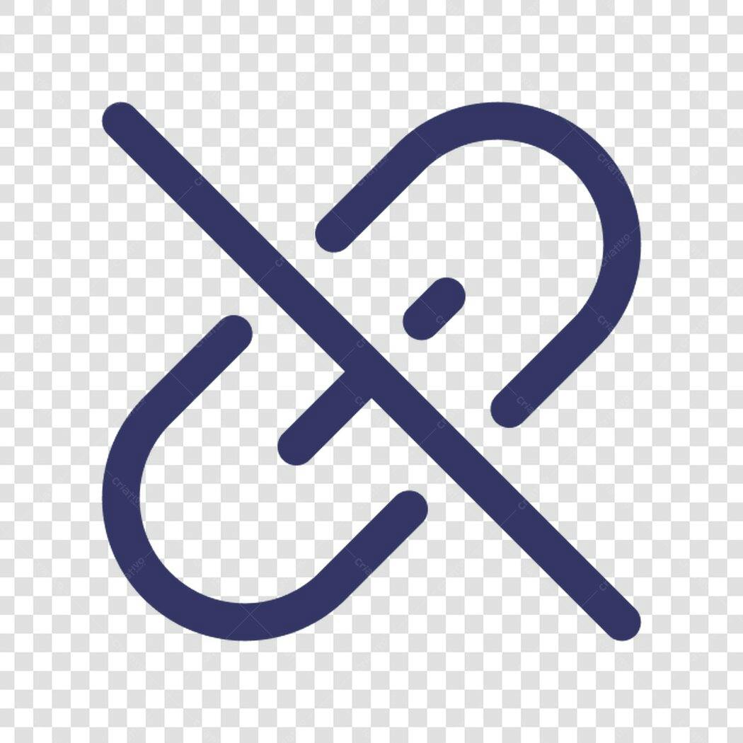 Ícone Link Quebrado PNG com fundo transparente